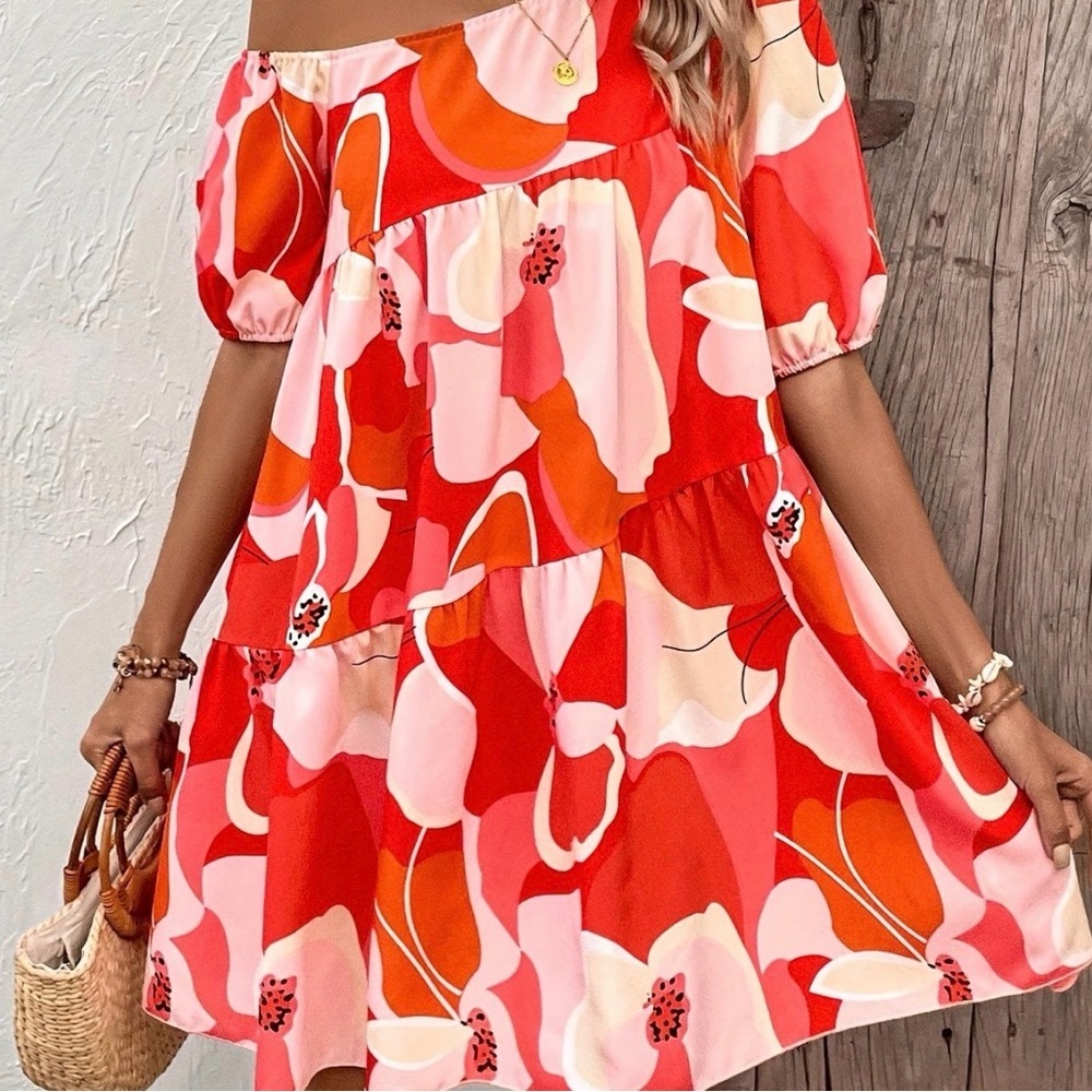 SHEIN Pink Floral Dress - Picture 4 of 4